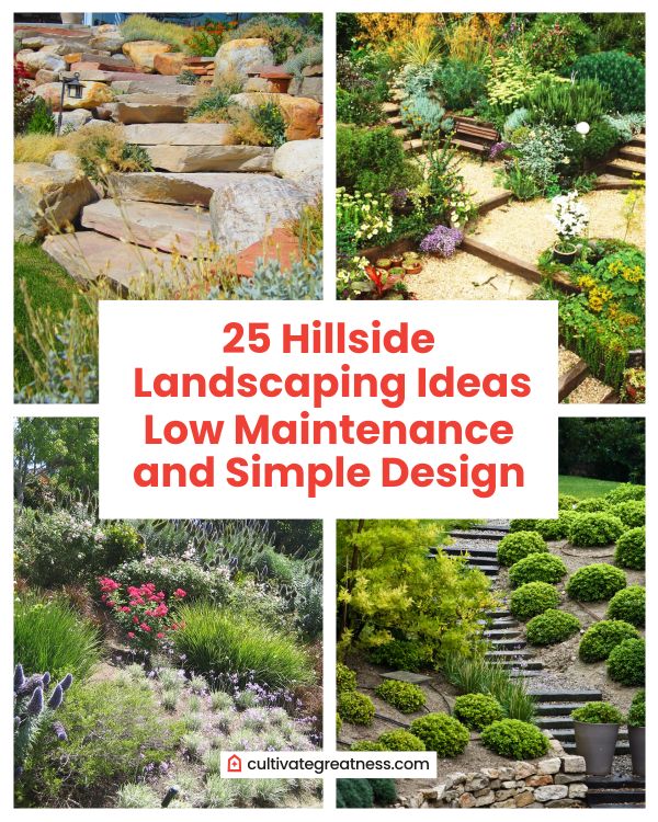 Hillside Landscaping Ideas with Low Maintenance and Easy Design