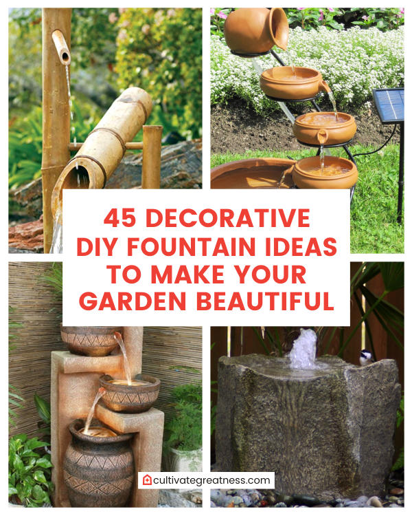 45 Decorative Diy Fountain Ideas To Make Your Garden Beautiful