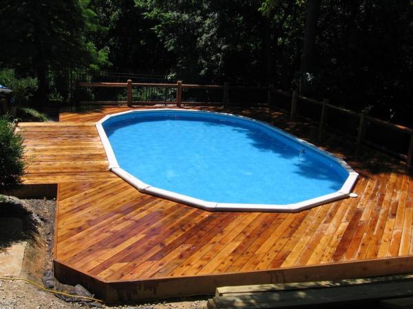 above ground pool deck colors